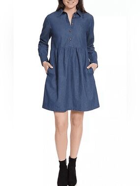 NEW WOMEN NINE WEST Cotton dress pullover size medium nwt